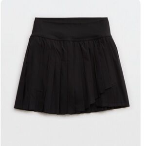 Offline Aerie Tiebreaker Black Pleated Skirt